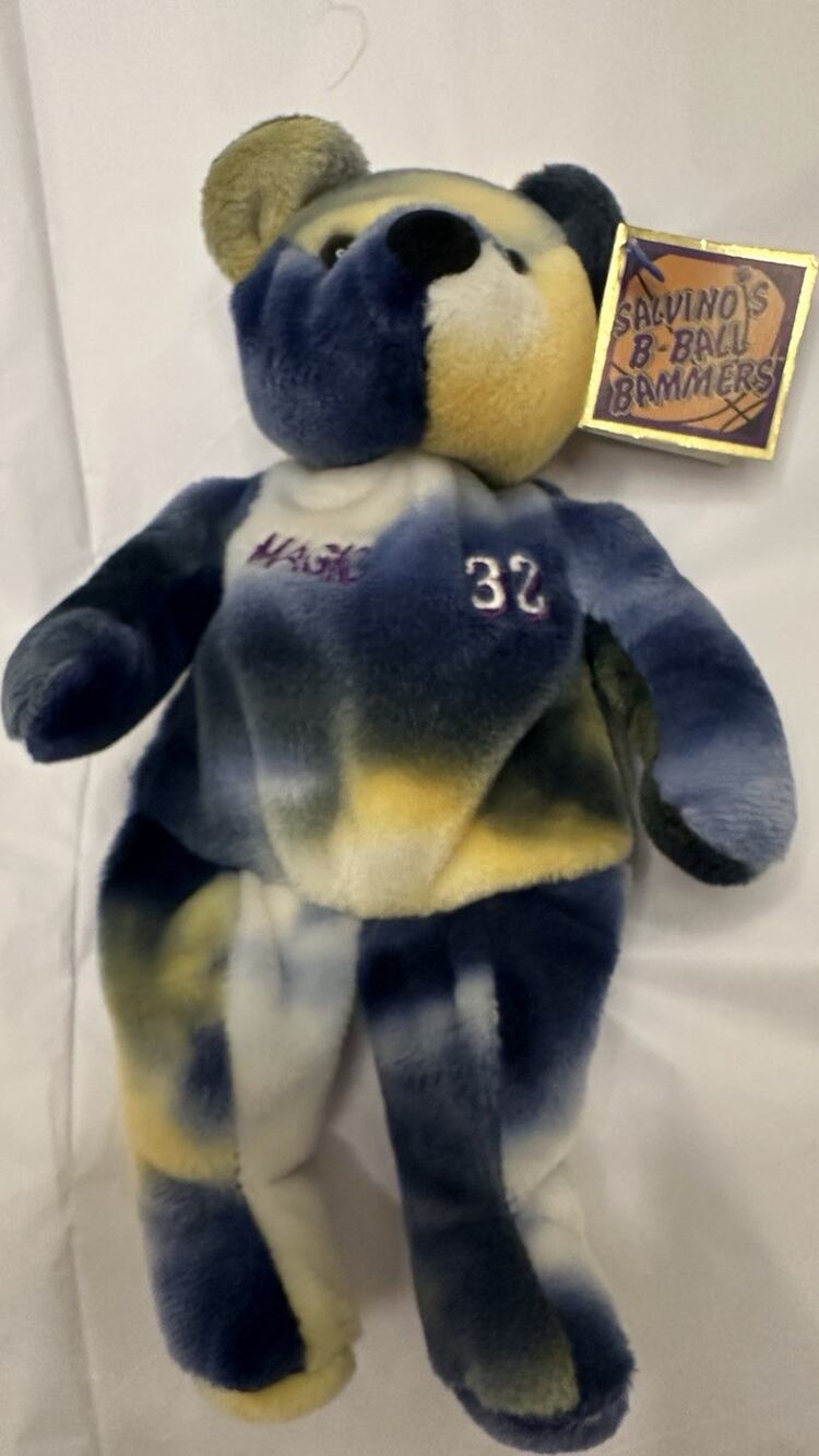 Salvino's Magic Johnson #32 Plush Bear Beanbag 1999